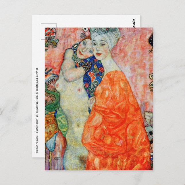 Carte Postale Gustav Klimt - Femmes amis (Devant / Derrière)