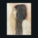 Carte Postale Gustav Klimt - Fille aux cheveux longs<br><div class="desc">Ce chef-d'oeuvre de Symbolisme intitulé Girl with Long Hair, avec un croquis pour 'Nude Veritas' est réalisé par le célèbre peintre Gustav Klimt en utilisant du pastel sur papier en 1899. Gustav Klimt était un peintre symboliste autrichien et l'un des membres les plus importants du mouvement de la sécession de...</div>