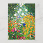 Carte postale Gustav Klimt Flower Garden<br><div class="desc">Carte postale Jardin aux fleurs Gustav Klimt. Peinture à l'huile sur toile de 1907. Achevé durant sa phase d’or, Flower Garden est l’un des tableaux paysagers les plus célèbres de Klimt. Les couleurs d'été éclatent dans cette oeuvre avec un beau mélange de fleurs orange, rouge, violet, bleu, rose et blanc....</div>