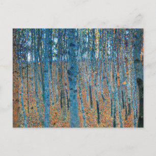 Carte Postale Gustav Klimt Forêt de hêtres Art fin vintage