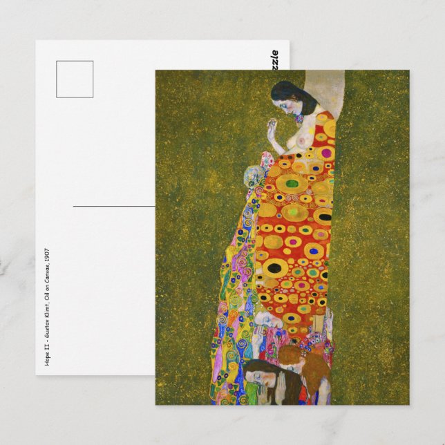 Carte Postale Gustav Klimt - Hope II (Devant / Derrière)