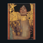 Carte postale Gustav Klimt Judith<br><div class="desc">Carte postale Gustav Klimt Judith. Peinture à l'huile sur toile de 1901. La belle représentation de Gustav Klimt de l’histoire biblique de Judith et Holofernes. Idéal pour les amateurs de symbolisme autrichien,  de Klimt et d'art.</div>