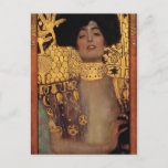 Carte postale Gustav Klimt Judith<br><div class="desc">Carte postale Gustav Klimt Judith. Peinture à l'huile sur toile de 1901. La belle représentation de Gustav Klimt de l’histoire biblique de Judith et Holofernes. Idéal pour les amateurs de symbolisme autrichien,  de Klimt et d'art.</div>