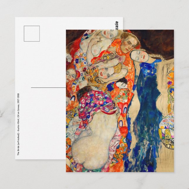 Carte Postale Gustav Klimt - La Mariée (inachevée) (Devant / Derrière)