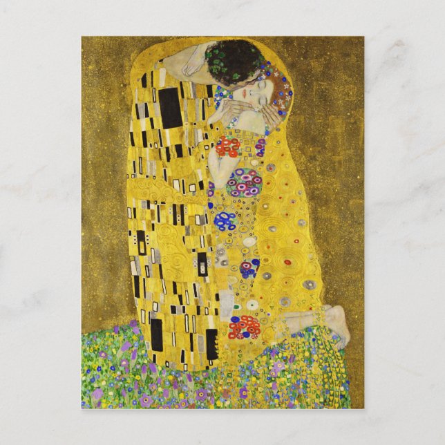 Carte Postale Gustav Klimt - Le baiser (Devant)