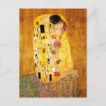 Carte Postale Gustav Klimt "Le Baiser"<br><div class="desc">C'est le tableau radieux et sensuel, "The Kiss", créé par le peintre autrichien Gustav Klimt. Il est considéré comme son oeuvre la plus célèbre. Il le peignit entre 1907 et 1908, point culminant de sa "période d'or", lorsqu'il peignit un certain nombre d'oeuvres utilisant la feuille d'or. L'Autriche considère le "Baiser"...</div>