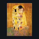 Carte Postale Gustav Klimt "Le Baiser"<br><div class="desc">C'est le tableau radieux et sensuel, "The Kiss", créé par le peintre autrichien Gustav Klimt. Il est considéré comme son oeuvre la plus célèbre. Il le peignit entre 1907 et 1908, point culminant de sa "période d'or", lorsqu'il peignit un certain nombre d'oeuvres utilisant la feuille d'or. L'Autriche considère le "Baiser"...</div>