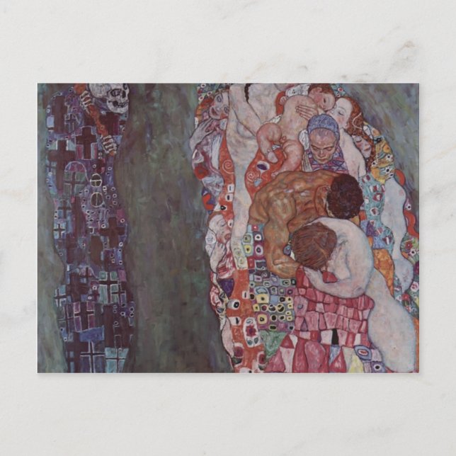 Carte Postale Gustav Klimt - Mort et vie (Devant)