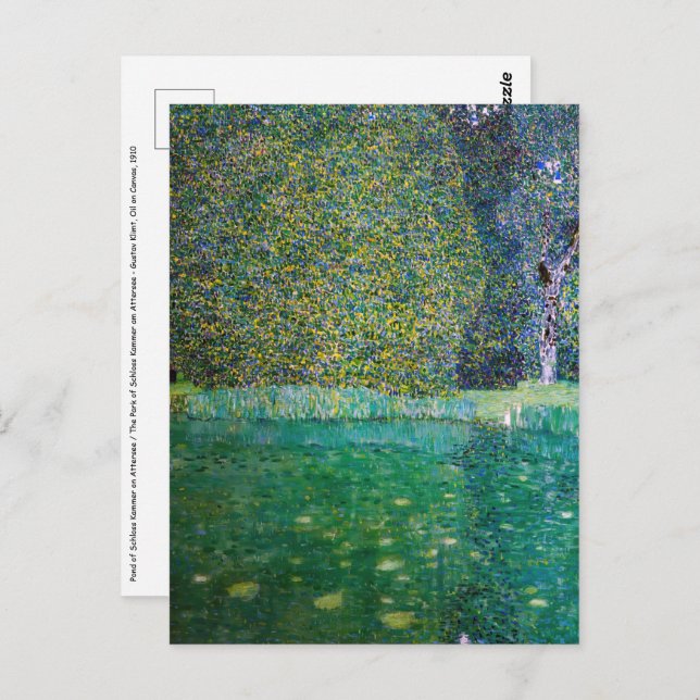 Carte Postale Gustav Klimt - Parc du château de Kammer am Atters (Devant / Derrière)