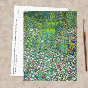 Carte Postale Gustav Klimt - Paysage horticole et sommet de coll