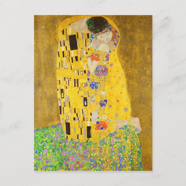Carte Postale Gustav Klimt The Kiss Fine Art (Devant)