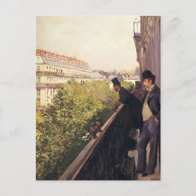 Carte Postale Gustave Caillebotte : Balcon, Boulevard Haussmann (Devant)