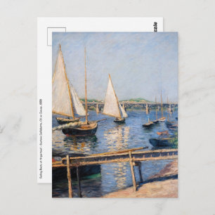 Carte Postale Gustave Caillebotte - Bateaux à voile à Argenteuil