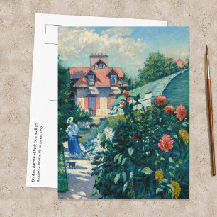 Carte Postale Gustave Caillebotte - Dahlias, Jardin