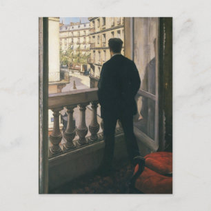 Carte Postale Gustave Caillebotte - Homme à la fenêtre