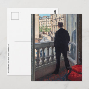 Carte Postale Gustave Caillebotte - Jeune Homme à sa Fenêtre