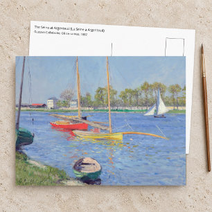 Carte Postale Gustave Caillebotte - La Seine à Argenteuil