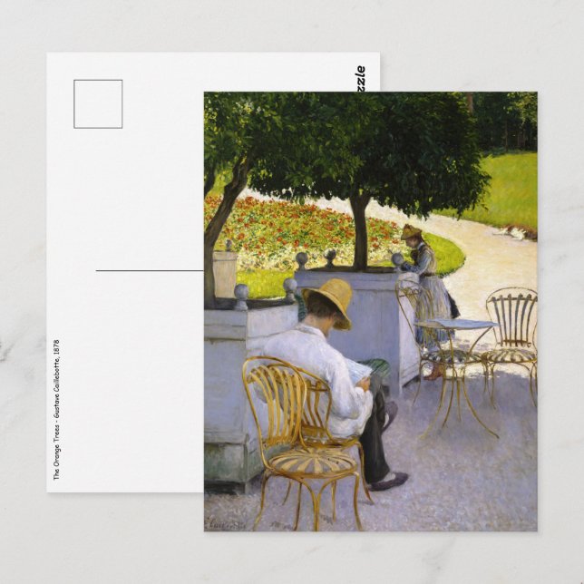 Carte Postale Gustave Caillebotte - Les Orangers (Devant / Derrière)