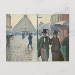 Carte Postale Gustave Caillebotte - Paris Street ; Jour de la pl