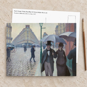 Carte Postale Gustave Caillebotte - Rue de Paris ; Temps de plui