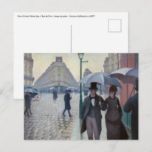 Carte Postale Gustave Caillebotte - Rue de Paris ; Temps de plui