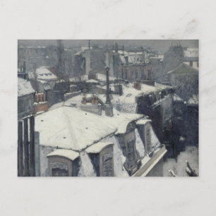 Carte Postale Gustave Caillebotte - Toits dans la neige