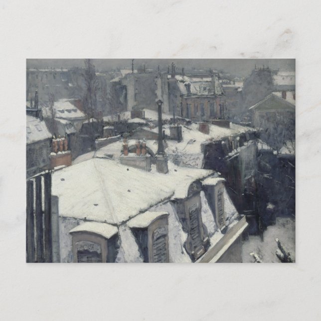 Carte Postale Gustave Caillebotte - Toits dans la neige (Devant)