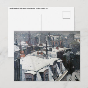 Carte Postale Gustave Caillebotte - Toits sous la neige