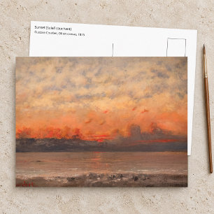 Carte Postale Gustave Courbet - Coucher de soleil