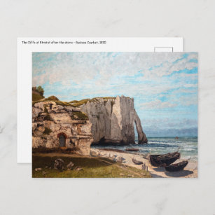 Carte Postale Gustave Courbet - Falaises à Etretat après la temp