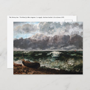 Carte Postale Gustave Courbet - La Mer Stormy / La Vague