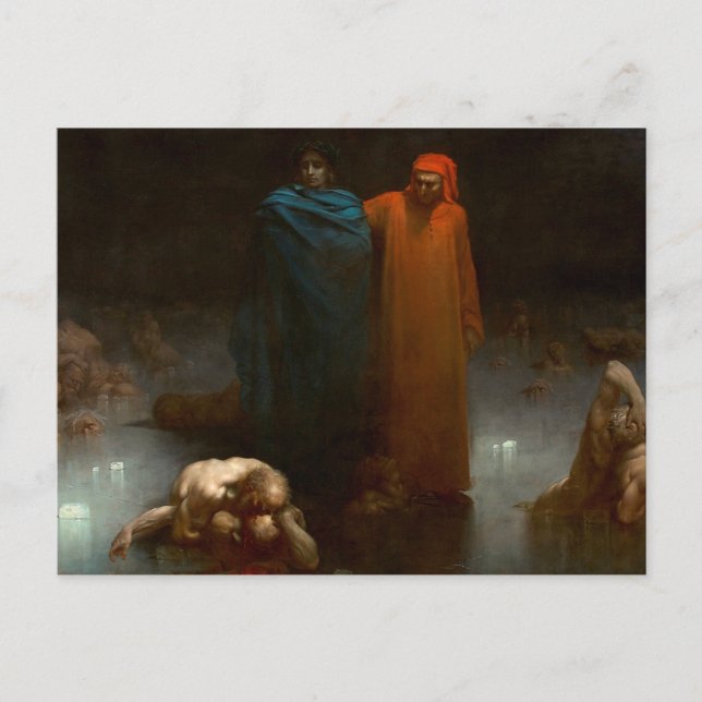 Carte Postale Gustave Dore - Dante And Virgil In The Ninth Circl (Devant)