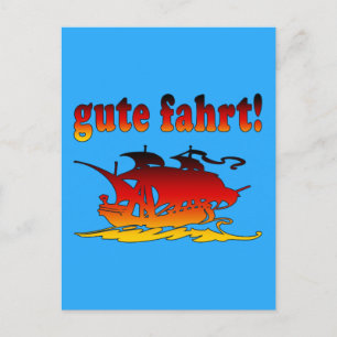 Carte Postale Gute Fahrt Bon voyage en Allemagne Vacances Voyage