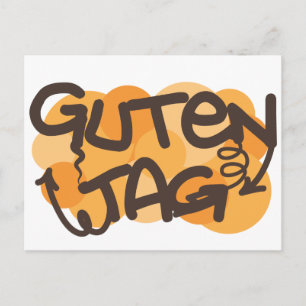 Carte Postale Guten tag allemand Bonjour dans le style graffiti