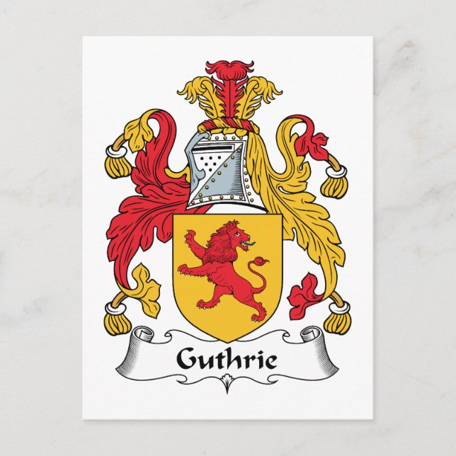 Carte Postale Guthrie Family Crest (Devant)