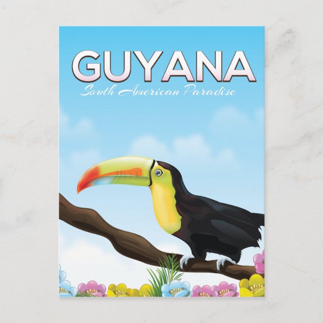 Carte Postale Guyana affiche de voyage paradis sud-américain (Devant)