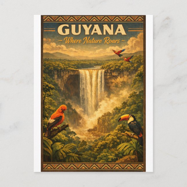 Carte Postale GUYANA – Là où la nature rugit (Devant)