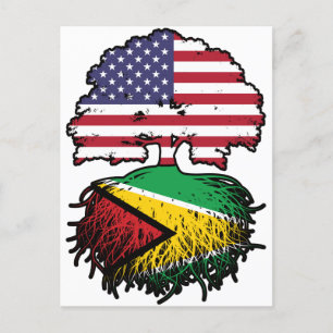 Carte Postale Guyane Guyane Américaine Etats-Unis Drapeau des ra