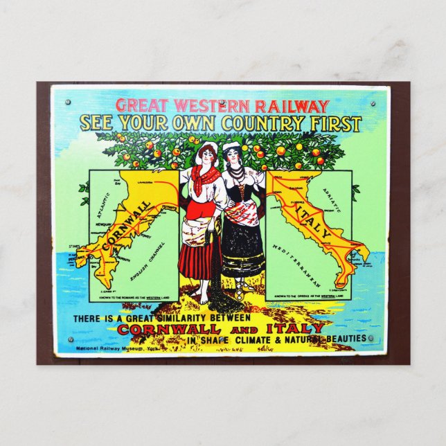 Carte Postale GWR voir votre propre pays première annonce (Devant)