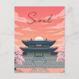 Carte Postale Gyeongbokgung à Séoul Corée du Sud