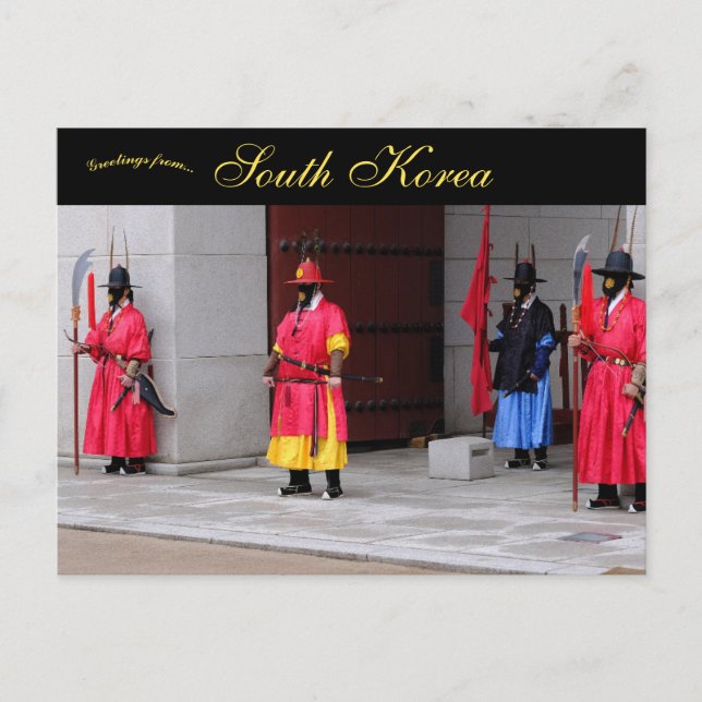 Carte Postale Gyeongbokgung Palace Security Seoul South Korea (Devant)
