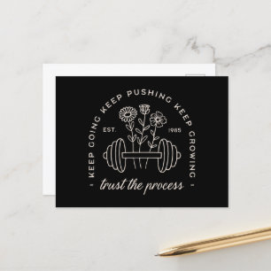 Carte Postale Gym faire confiance au processus continuer
