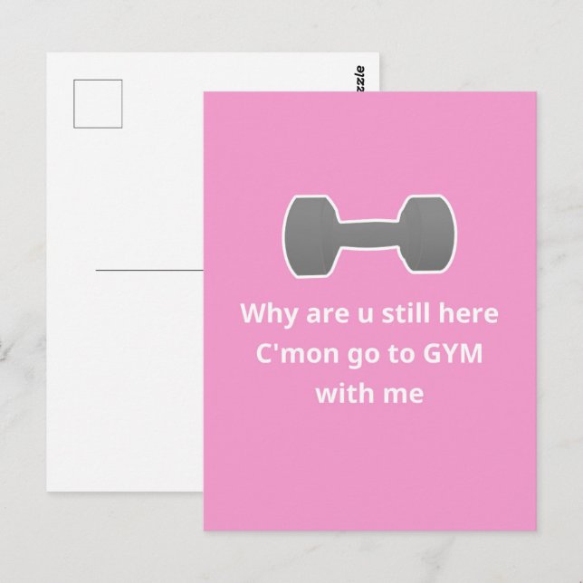 Carte postale Gym Rose (Devant / Derrière)