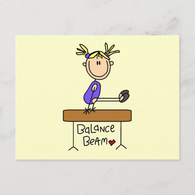 Carte Postale Gymnaste blond Girl sur des tee-shirts et cadeaux (Devant)