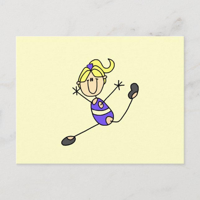 Carte Postale Gymnaste Fille Blonde (Devant)