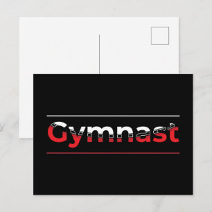 Carte Postale Gymnaste - Mot minimaliste moderne de gymnastique