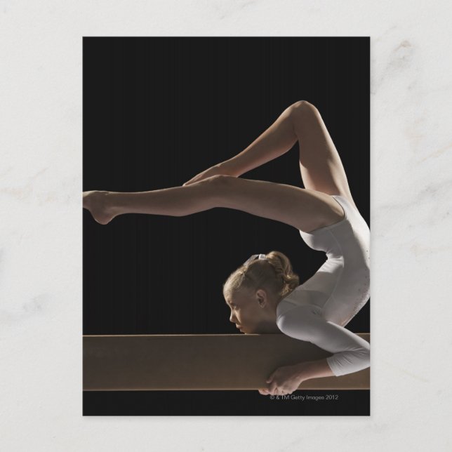 Carte Postale Gymnaste sur le faisceau de balance (Devant)