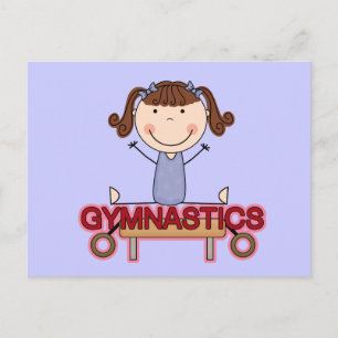Carte Postale GYMNASTICS - Brunette Girl Splits T-shirts et cade