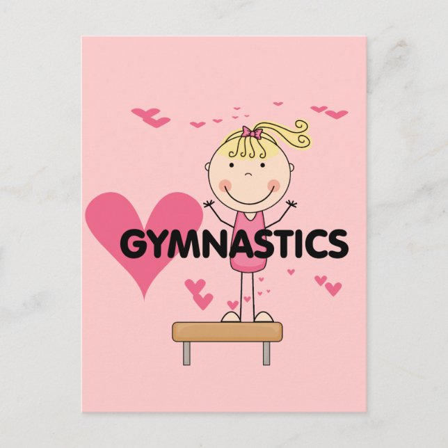 Carte Postale GYMNASTICS - Love Gymnastique Tshirts et cadeaux (Devant)