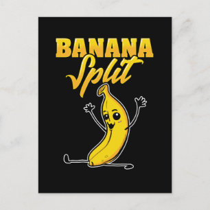 Carte Postale Gymnastique à fente de banane mignonne et amusante